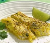 Scottish haddock with tumeric, coriander and lime