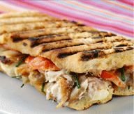 Smoked mackerel and feta cheese pannini