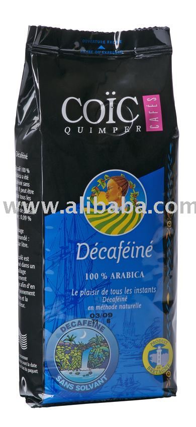 DECAFFEINATED 100% arabica 250 g ground coffee