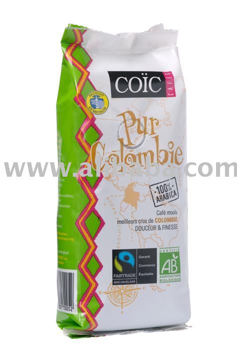COLOMBIE ORGANIC 100% arabica 250 g ground coffee