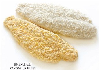 Breaded pangasius fillet