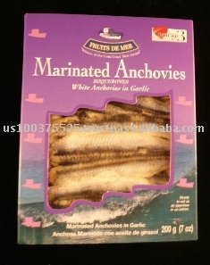 Marinated White Anchovy Fillets With Garlic, Retail Pack