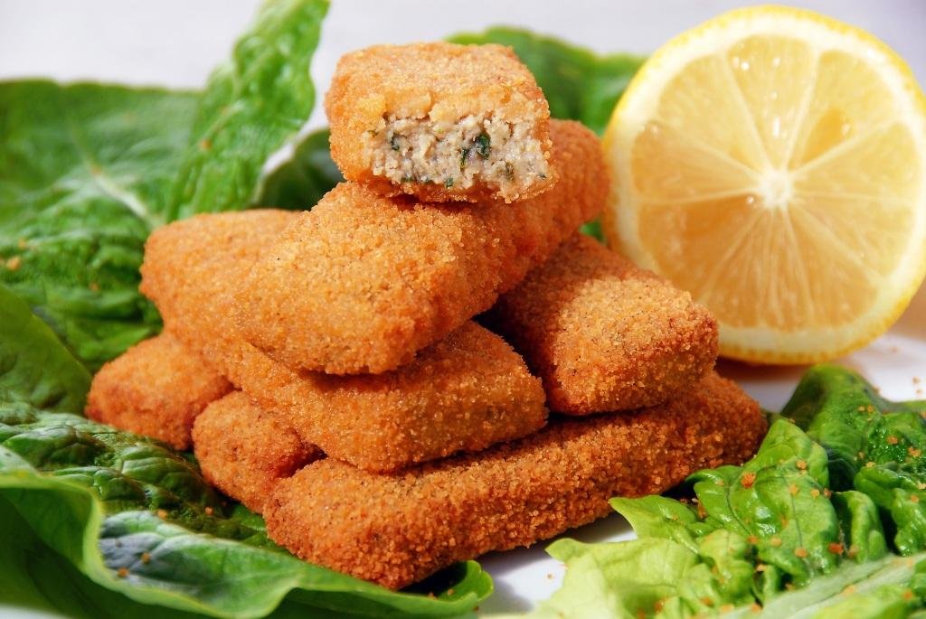 Hake base products Breaded