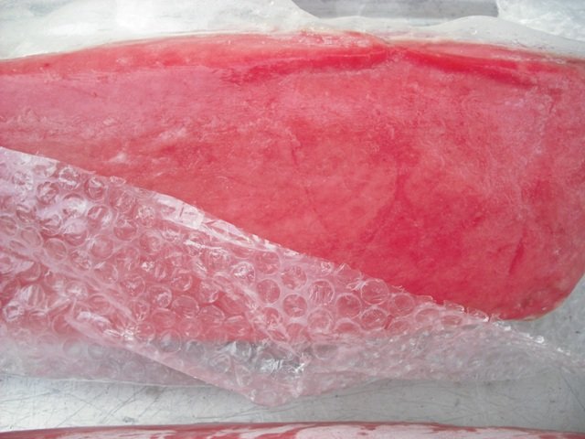 frozen yellow fin tuna
