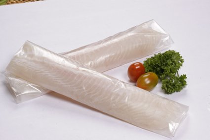 Pangasius fillet rolled with PE
