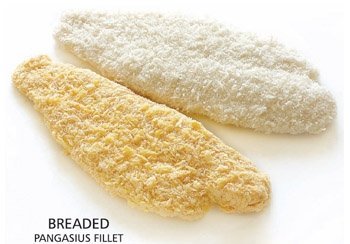 Breaded pangasius fillet