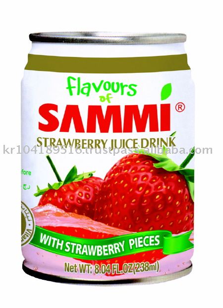 Flavous of Sammi 238ml Strawberry Juice Drink w / Strawberry Pieces