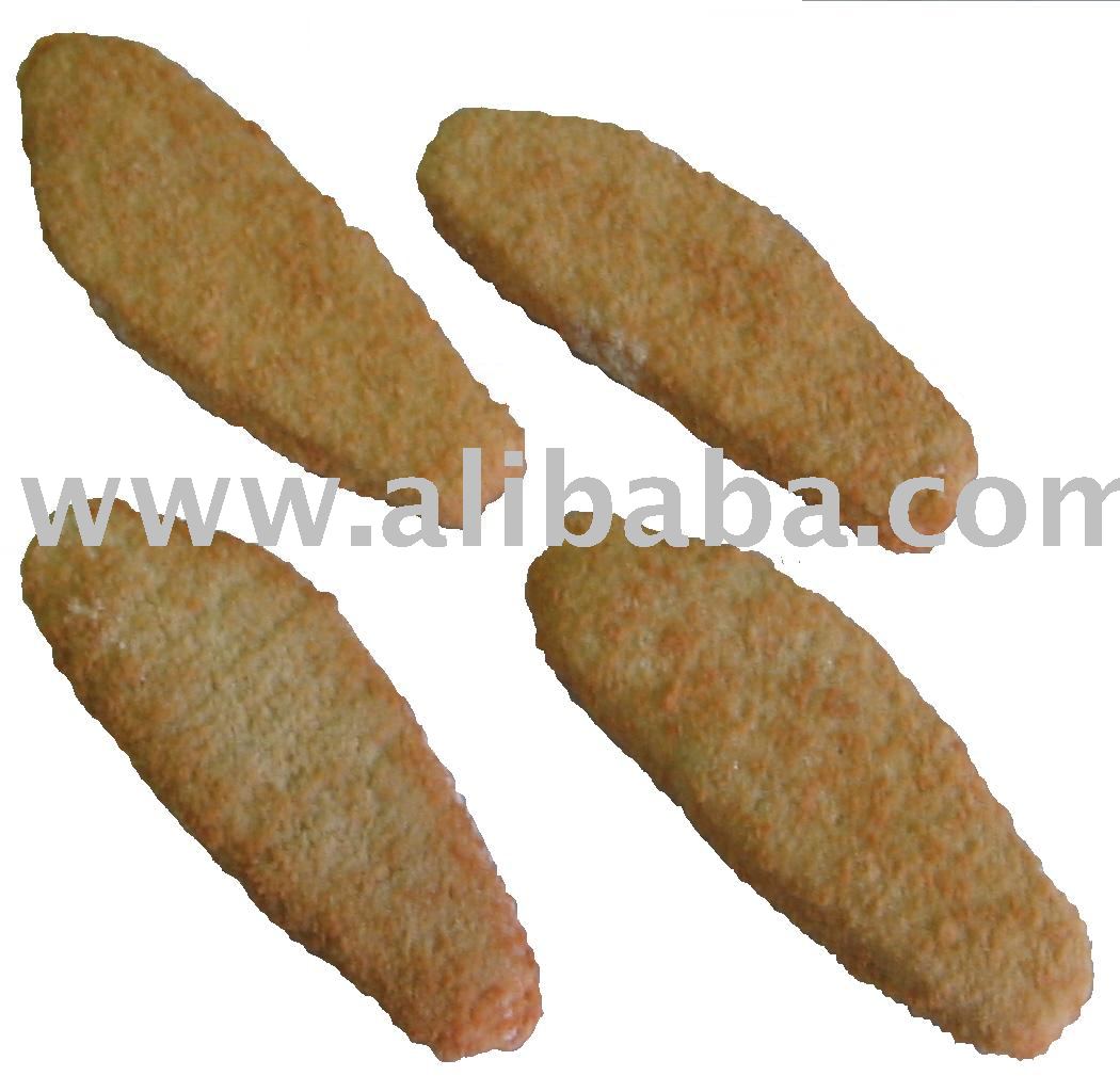 Breaded    pre - fried  Pangasius form 150g.