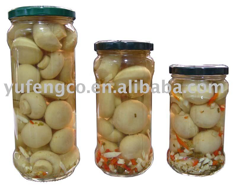 mushroom pickled in jar