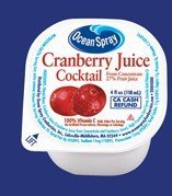 NO THAW  JUICE CUPS CRANBERRY JUICE COCKTAIL