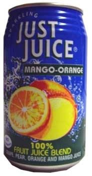 Juices  Just Juice - Sparkling Mango Orange (340ml Can)
