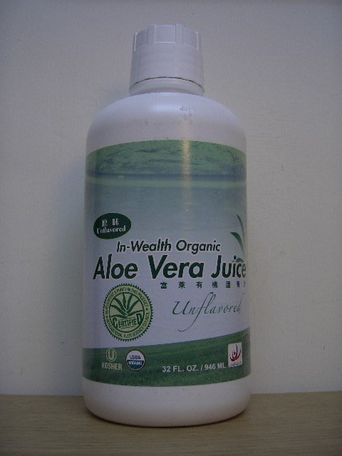 In-Wealth Organic Aloe Vera Juice - Unflavored