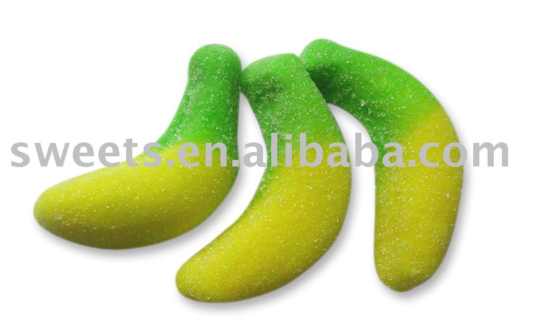 Banana gummy candy