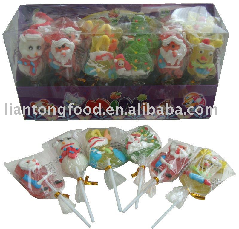 christmas soft lollipop candy