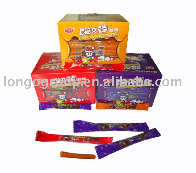 Gummy stick candy