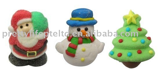 11g Hand  Decorated   Marshmallow  Candy Head for Xmas Confectionery