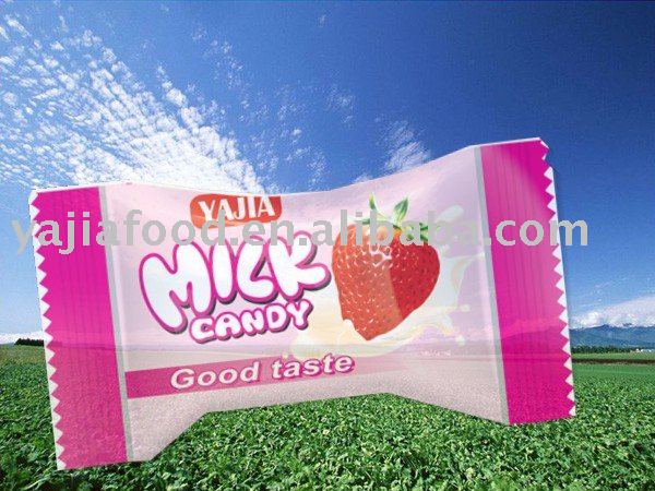 strawberry flavor milk candy/fruit candy/soft candy
