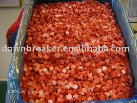 Frozen IQF  strawberry  ( Diced  strawberry /  Freezing   strawberry  )