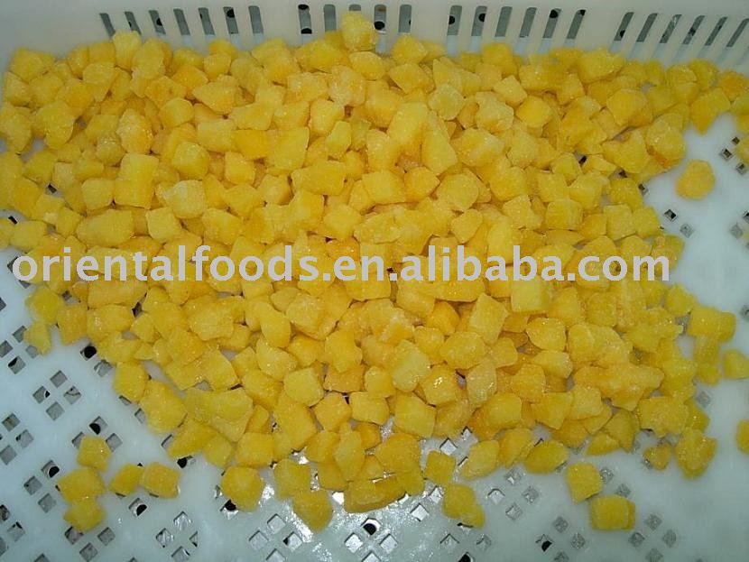 Frozen peach halves