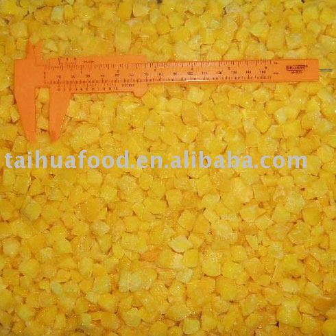 iqf yellow peaches dice
