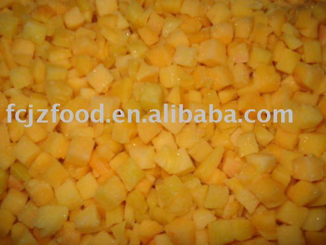 IQF Yellow peach dices