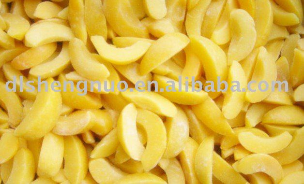 frozen yellow peach slices