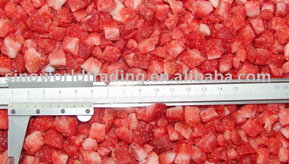 Frozen diced strawberry