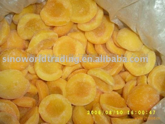 Frozen peach halves