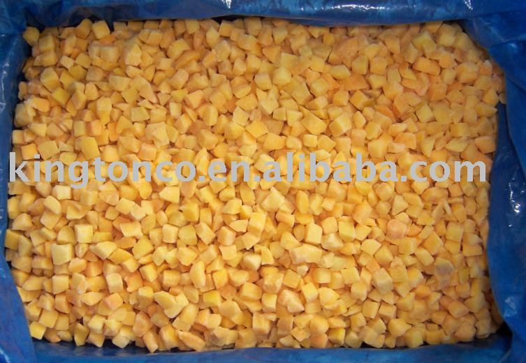 frozen yellow peach dice