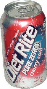 Diet Rite Pure Zero CHERRY Cola drink