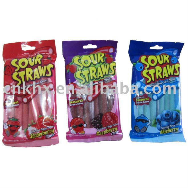  Sour   Straw s   Candy  Gummy