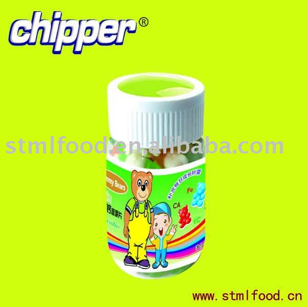 ML-150 multi-calcium  bear   soft  gummy candy with fruit flavour