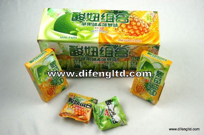 Difeng Assorted Apple and Pineapple Soft Candy