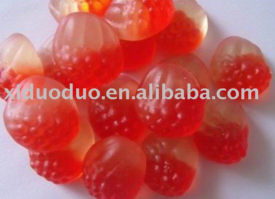 XDD009 strawberry shaped gummy candy in bulk pack