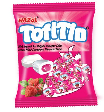 931 HAZAL TOFITIN CENTER FILLED STRAWBERRY FLV.CHEW