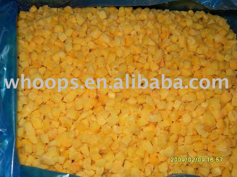  IQF   diced   yellow   peach 