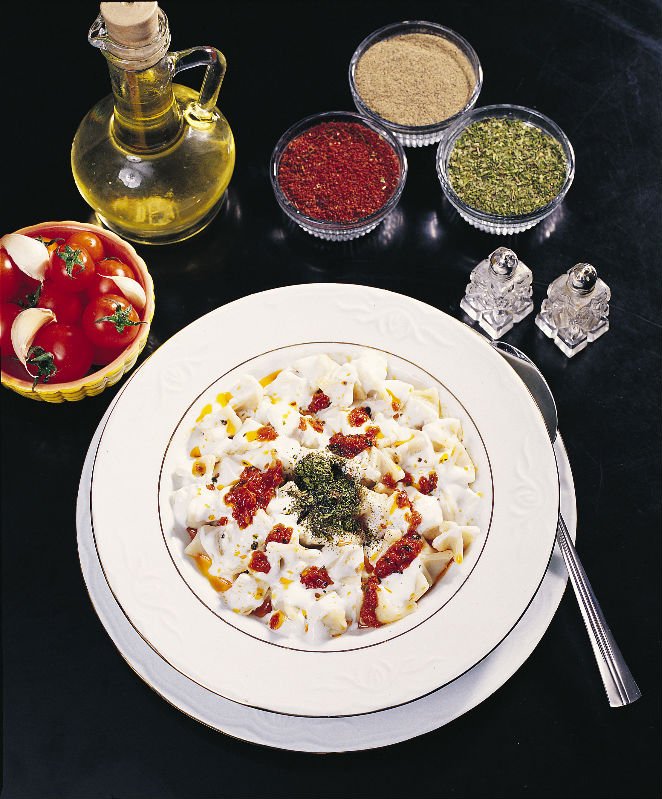 Frozen Turkish Ravioli (Manti) Filled with Minced Beef