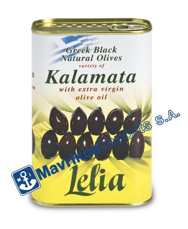 OLIVES BLACK "KALAMATA" IN TIN 500GR,Greece LELIA price supplier 21food