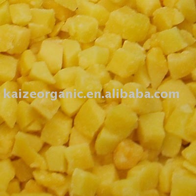frozen fruits,  organic   yellow   peach 