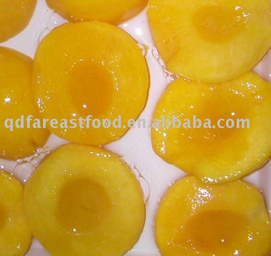 Frozen peach half