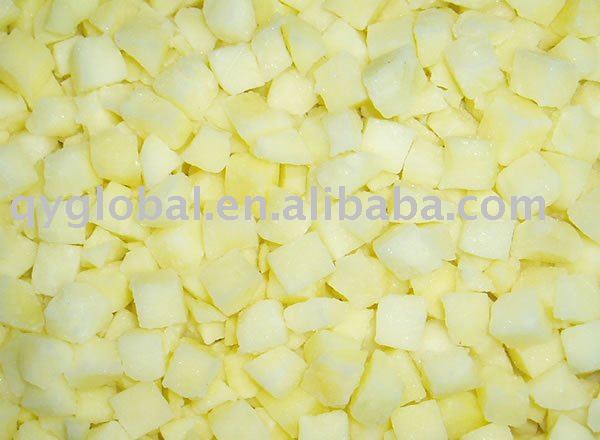 Frozen apple dice