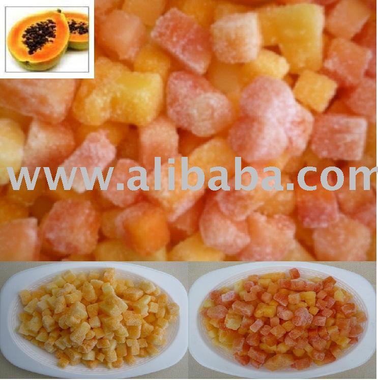 Frozen Red Papaya Dice