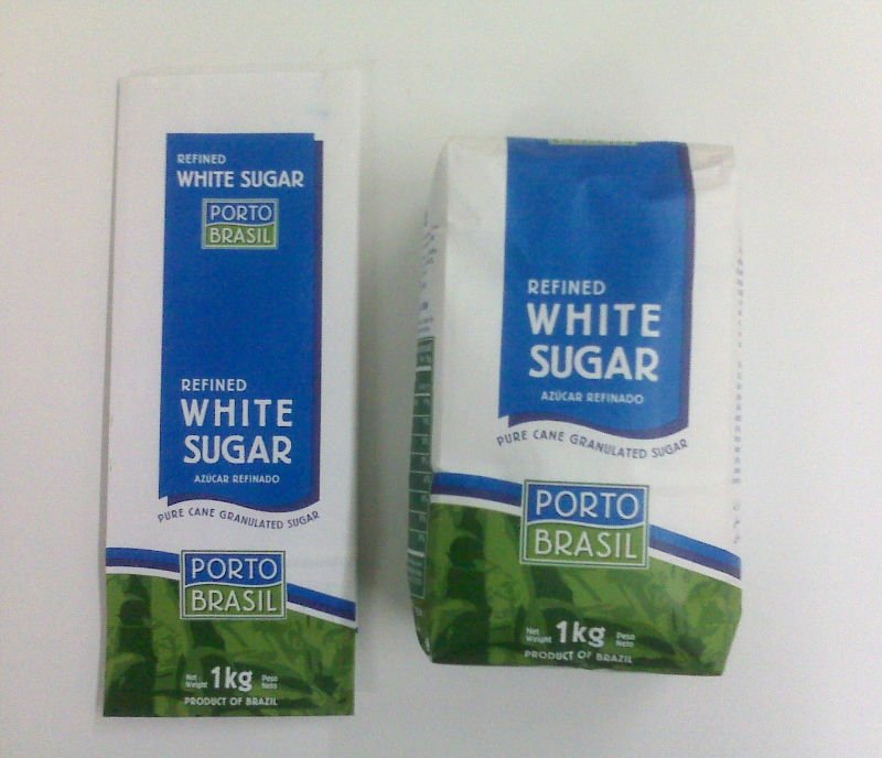 white sugar package