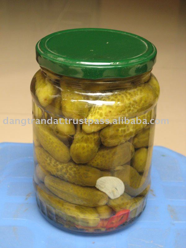 Pickled Cucumber in glass jar