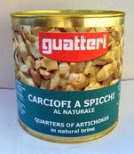 Canned quarters artichokes in natural brine