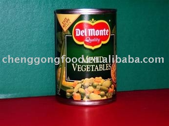 Canned mixed vegetables