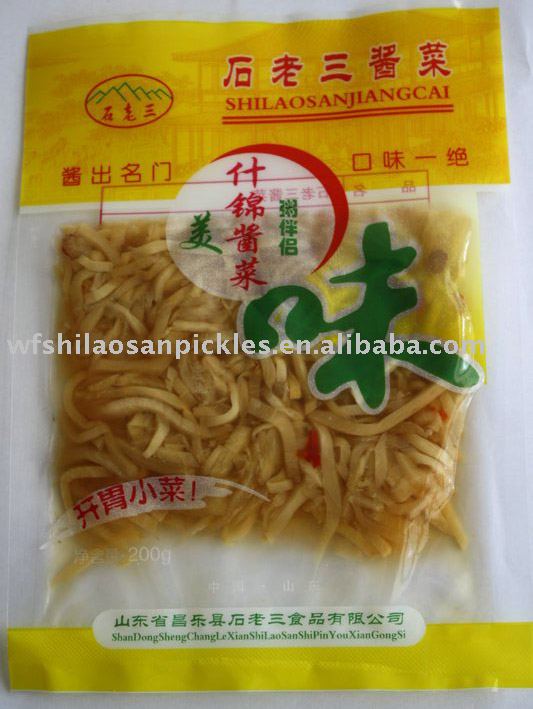 Pickled vegetables with ginger
