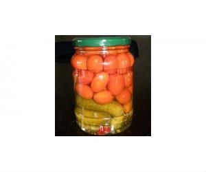 Vegatable assorty in glass jar