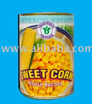 WHOLE KERNELS SWEET CORN IN CANS.