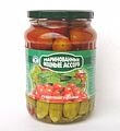  Mixed   Tomato es and cucumber in glass jar